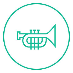 Image showing Trumpet line icon.