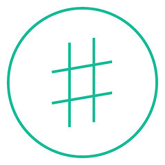 Image showing Hashtag symbol line icon.