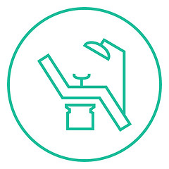 Image showing Dental chair line icon.