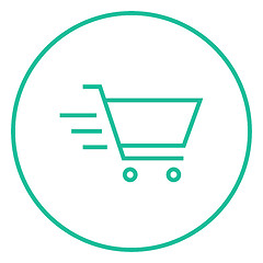 Image showing Shopping cart line icon.