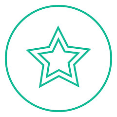 Image showing Rating star line icon.