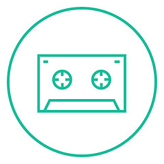 Image showing Cassette tape line icon.