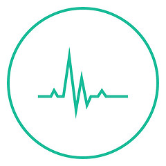 Image showing Hheart beat cardiogram line icon.