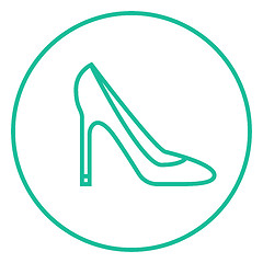 Image showing Heel shoe line icon.