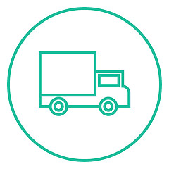 Image showing Delivery van line icon.