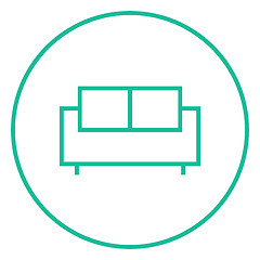 Image showing Sofa line icon.