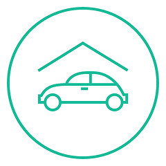 Image showing Car garage line icon.