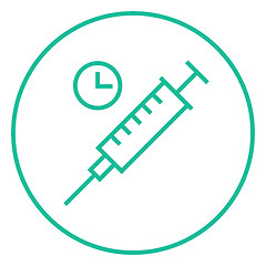 Image showing Syringe line icon.