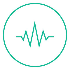 Image showing Sound wave line icon.