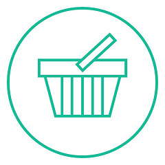 Image showing Shopping basket line icon.