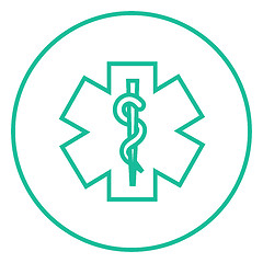 Image showing Medical symbol line icon.