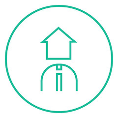 Image showing Real estate agent line icon.