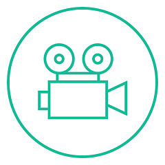 Image showing Video camera line icon.