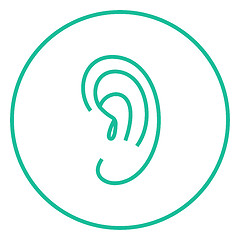 Image showing Human ear line icon.