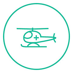 Image showing Air ambulance line icon.