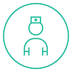 Image showing Nurse line icon.