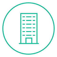 Image showing Residential building line icon.