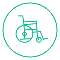 Image showing Wheelchair line icon.