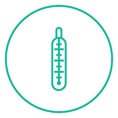 Image showing Medical thermometer line icon.