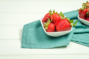 Image showing Appetizing strawberry in the bowl