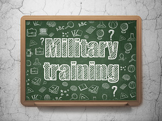 Image showing Education concept: Military Training on School board background