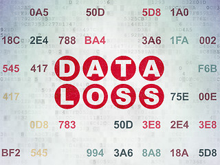 Image showing Information concept: Data Loss on Digital Data Paper background