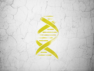 Image showing Medicine concept: DNA on wall background