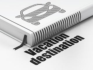 Image showing Vacation concept: book Car, Vacation Destination on white background