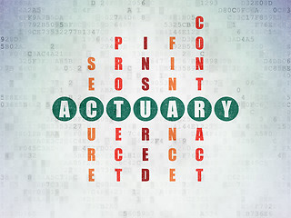 Image showing Insurance concept: Actuary in Crossword Puzzle