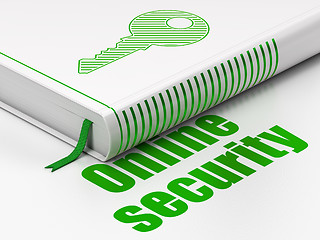 Image showing Protection concept: book Key, Online Security on white background