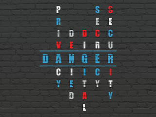 Image showing Safety concept: Danger in Crossword Puzzle