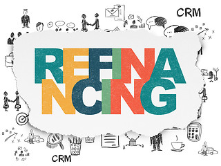 Image showing Business concept: Refinancing on Torn Paper background