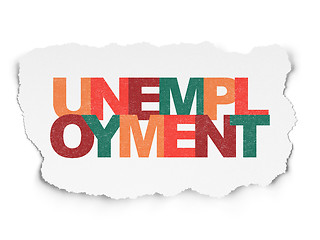 Image showing Finance concept: Unemployment on Torn Paper background