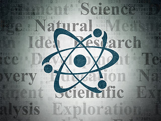 Image showing Science concept: Molecule on Digital Data Paper background