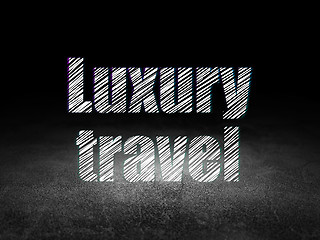 Image showing Travel concept: Luxury Travel in grunge dark room