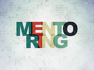 Image showing Learning concept: Mentoring on Digital Data Paper background