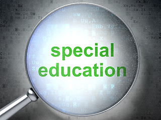 Image showing Studying concept: Special Education with optical glass