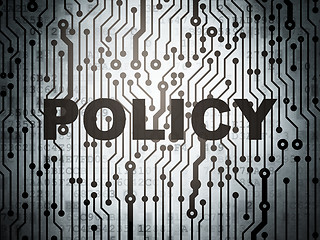 Image showing Insurance concept: circuit board with Policy