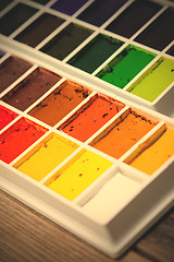 Image showing new watercolor paint-box