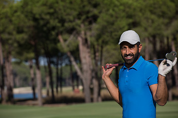 Image showing golf player portrait at course