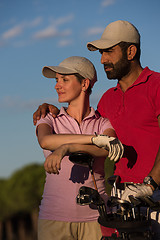 Image showing portrait of couple on golf course