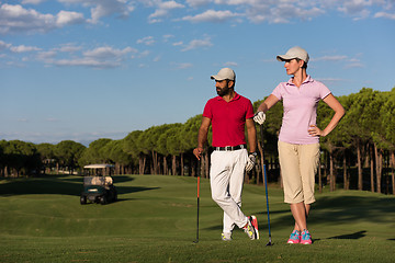 Image showing portrait of couple on golf course