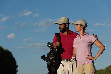 Image showing portrait of couple on golf course