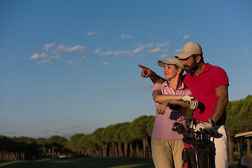 Image showing portrait of couple on golf course