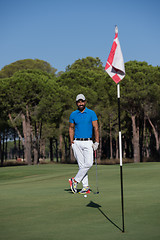 Image showing golf player portrait at course