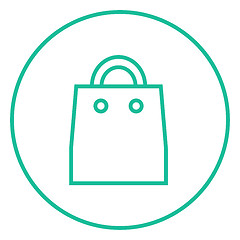 Image showing Shopping bag line icon.