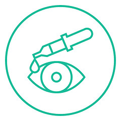 Image showing Pipette and eye line icon.