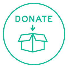 Image showing Donation box line icon.