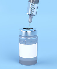 Image showing Close-up of vial and syringe 