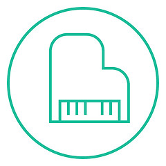 Image showing Piano line icon.